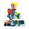 Electric Universal Stunt Tricycle Rotating Cartoon Toy Car with Light Music, Random Color Delivery(Girl)