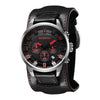 Ochstin 7236 Multifunctional Business Leather Wrist Wrist Waterproof Quartz Watch(Red+Black)