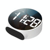 8816 LED Mirror Round Dual-purpose Alarm Clock (White)