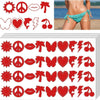 360pcs /Pack Style 8 Tanning Sunbathing Stickers Self Adhesive Body Stickers