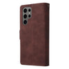 For Samsung Galaxy S25 Ultra 5G Multifunctional Frosted Zipper Wallet Leather Phone Case(Coffee)