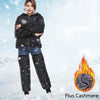 Electric Bike Winter Outdoor Riding Windproof Cold Protection Plus Velvet Warm Leg Guard Knee Pads, Style:70cm Red