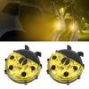2pcs Ladybug Shape Car Door Anti-collision Colorful Warning Light(Yellow)