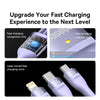 Baseus Flash Series II 1.2m USB + Type-C to Micro USB + 8 Pin + Type-C 100W Fast Charging Cable(Purple)