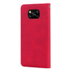 For Xiaomi Poco X3 NFC Frosted Business Magnetic Horizontal Flip PU Leather Case with Holder & Card Slot & Lanyard(Red)