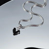 OPK GX2411 Oil Drip Love Alloy Pendant Stainless Steel Necklace