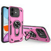 For iPhone 11 Metal Rotating Bracket TPU + PC Magnetic Phone Case(Pink Purple)