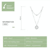 S925 Sterling Silver Platinum Plated Necklace Double Layer Small Star Light Silver Necklace