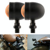 1 Pair KC801 12V Modified Universal Motorcycle LED Turn Signal (Black)