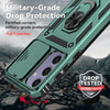 For Samsung Galaxy S24 FE 5G Sliding Camshield Holder Phone Case(Green)