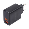 LZ-1130 PD 20W Type-C+QC 3.0 USB Fast Charger, Plug Type:EU Plug(Black)