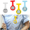 Portable Silicone Nurse Round Quartz Wristwatch Watch with Pin(Red)