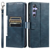For Samsung Galaxy A36 Simple 6-Card Wallet Leather Phone Case(Navy Blue)