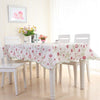 PEVA Oil&Water Resistant Coffee Table Tablecloth, Size: 137x183cm(Red Flower)