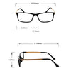 Black Frame Spring Hinge Anti Fatigue & Blue-ray Presbyopic Glasses, +3.50D