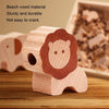 Children Animal String Beads Wood Wearing Rope Early Education Building Block