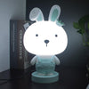 3W Cartoon Crown Pet USB Touch Control Night Light(Rabbit Light Blue)