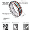 Ceramic Tungsten Steel Dragon Texture Ring for Men, Ring Size:6