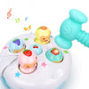 Cake Hitting Hamster Electric Game Machine Percussion with Music Baby Puzzle Children Toys(Light Green)