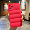 For iPhone 11 Pro Max Eiderdown Airbag Frosted TPU Phone Case(Red)