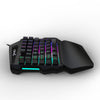 HXSJ V100 Universal One-hand 35-Keys Mechanical Blue Axis Seven-color Backlight Wired Gaming Keyboard, Length: 1.6m