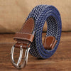 Narrow Version Elastic Canvas Weave Waistband, Length:95 x 2.5cm(C17 Dark Blue+White)