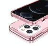 For iPhone 15 Pro Max Shockproof Terminator Transparent Phone Case(Pink)