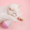 Interactive Cat Feather Tumbler Toy - White+Pink