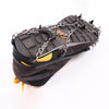 One Pair 8 Teeth Anti-Slip Ice Gripper Hiking Climbing Chain Shoes Covers(Black)