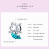S925 Sterling Silver Cat Mermaid Beads DIY Bracelet Necklace Accessories