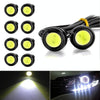 10pcs 23mm 1.5W DC12V Motorcycle Eagle Eye Light Double Lens Strobe Light(White Light)