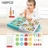 Children Screw-Tightening Electric Drill Toy Manual Assembly Toolbox, Style: 2D Plane + Manual Drill (188 PCS)
