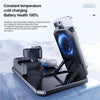 T50 5-in-1 Magnetic Wireless Charger Phone Watch Earphone Charging Stand with Clock & Speaker(Black)