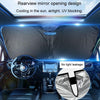Car Sunshade Summer Front Windshield Sunscreen Heat Insulation Folding Car Sunshade Curtain(145x70cm Titanium Silver)