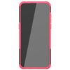 For Alcatel 3L (2021) Tire Texture Shockproof TPU+PC Protective Case with Holder(Pink)