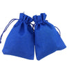 50 PCS Multi size Linen Jute Drawstring Gift Bags Sacks Wedding Birthday Party Favors Drawstring Gift Bags, Size:7x9cm(Royal Blue)
