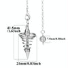C57310 Metal Pendulum Spiral Cone Necklace Divination Spiral Cone Pendant(Gold)