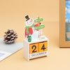 Children Toy Christmas Gift Wooden Calendar Christmas Eve Desktop Ornament, Style: Snowman