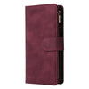 For Samsung Galaxy A56 5G Multifunctional Frosted Zipper Wallet Leather Phone Case(Wine Red)