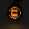 Universal Car Charger 2 Port Power Socket Power Dual USB Charger 5V 4.2A IP66 with Aperture(Orange Light)