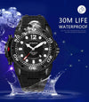 OCHSTIN 6124  Night Light Waterproof Men Watch Outdoor Sports Quartz Watch Silicone Watch(Blue)