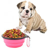 Collapsible Silicone Pet Bowl, 13cm, Portable Travel Dog/Cat Bowl (Random Colour)