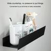 No-Punch Bathroom Shelf Washstand Convenient Storage Rack, Specification: 50cm Black Paint