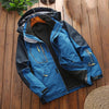 LSM-121 Men Autumn And Winter Jackets Grab Fleece Inner Lining Outdoor Hiking Clothes, Size: L(Denim Blue)
