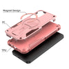 For Samsung Galaxy A16 4G / 5G Armor MagSafe Holder PC Hybrid TPU Phone Case(Pink)