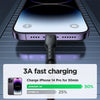 JOYROOM SA38-CL3 30W USB-C / Type-C to 8 Pin Coiled Fast Charging Data Cable, Length:1.5m(Black)