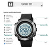 SKMEI 1511 Simple Bluetooth Men Smart Waterproof Compass Adult Smart Watch(Rubber Shell Army Green)
