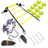 23 In 1 Football Training Agility Ladder + Logo Disc + Drag Umbrella Set( Fluorescent Green)