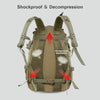 JUNSUNMAY J012 25L Waterproof Outdoor Sports Molle Rucksack Backpack with Reflective Stripe(Khaki)