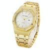 CAGARNY 6885 Octagonal Dial Quartz Dual Movement Watch Men Stainless Steel Strap Watch(Gold Shell White Dial)